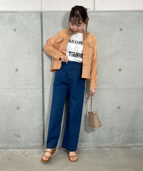 fredy repit（フレディレピ）の「シアーシャツブルゾン（ブルゾン・レディース・オフホワイト/オレンジ/ライトグリーン・38）」の22枚目の写真