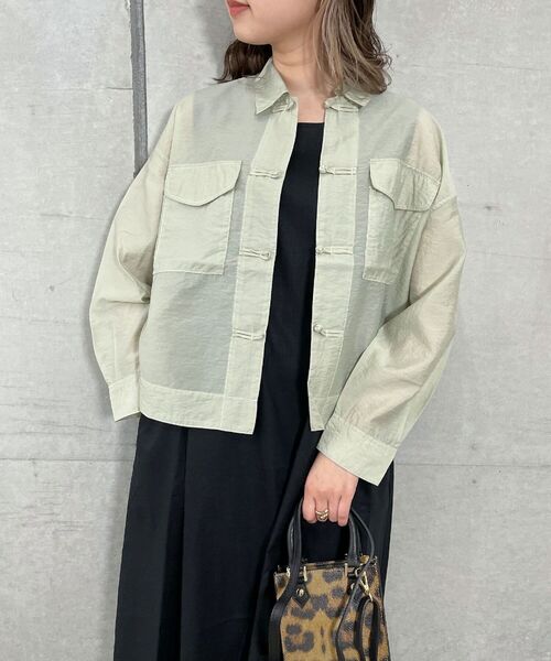 fredy repit（フレディレピ）の「シアーシャツブルゾン（ブルゾン・レディース・オフホワイト/オレンジ/ライトグリーン・38）」の7枚目の写真