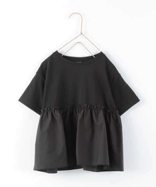 LOWRYS FARM（ローリーズファーム）の「フハクドッキングプルオーバー　947766（Tシャツ/カットソー・キッズ・ブラック/オフホワイト/カーキ・110cm/120cm/130cm）」の3枚目の写真