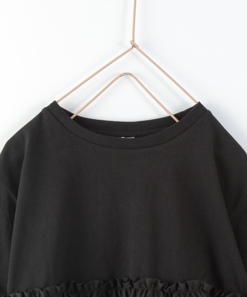 LOWRYS FARM（ローリーズファーム）の「フハクドッキングプルオーバー　947766（Tシャツ/カットソー・キッズ・ブラック/オフホワイト/カーキ・110cm/120cm/130cm）」の7枚目の写真