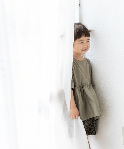 LOWRYS FARM（ローリーズファーム）の「フハクドッキングプルオーバー　947766（Tシャツ/カットソー・キッズ・ブラック/オフホワイト/カーキ・110cm/120cm/130cm）」の8枚目の写真