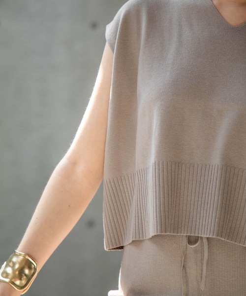 ANT（アント）の「KNIT SET UP/ニットセットアップ【ANT】（つなぎ/オールインワン・レディース・ブラック/グレー/グレイッシュベージュ・FREE）」の22枚目の写真