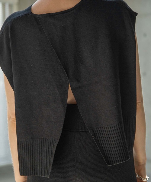 ANT（アント）の「KNIT SET UP/ニットセットアップ【ANT】（つなぎ/オールインワン・レディース・ブラック/グレー/グレイッシュベージュ・FREE）」の10枚目の写真