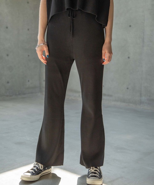 ANT（アント）の「KNIT SET UP/ニットセットアップ【ANT】（つなぎ/オールインワン・レディース・ブラック/グレー/グレイッシュベージュ・FREE）」の11枚目の写真