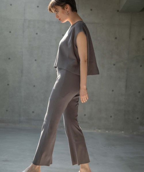 ANT（アント）の「KNIT SET UP/ニットセットアップ【ANT】（つなぎ/オールインワン・レディース・ブラック/グレー/グレイッシュベージュ・FREE）」の16枚目の写真