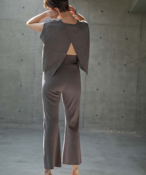 ANT（アント）の「KNIT SET UP/ニットセットアップ【ANT】（つなぎ/オールインワン・レディース・ブラック/グレー/グレイッシュベージュ・FREE）」の17枚目の写真