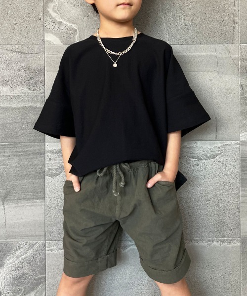 OMNES Another Edition（オムネス アナザーエディション）の「キッズ製品染めコットンイージーパンツ（その他パンツ・キッズ・モカ/カーキ/ミント/ブラック/ベージュ・120/100/130/110/140）」の5枚目の写真