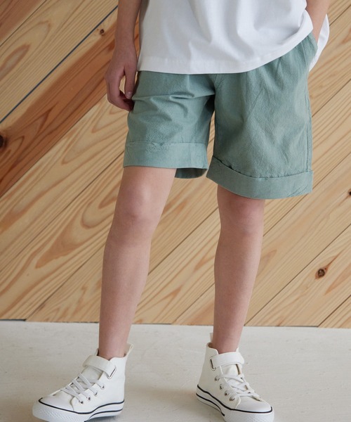 OMNES Another Edition（オムネス アナザーエディション）の「キッズ製品染めコットンイージーパンツ（その他パンツ・キッズ・モカ/カーキ/ミント/ブラック/ベージュ・120/100/130/110/140）」の2枚目の写真