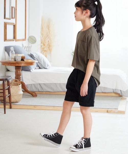 OMNES Another Edition（オムネス アナザーエディション）の「キッズ製品染めコットンイージーパンツ（その他パンツ・キッズ・モカ/カーキ/ミント/ブラック/ベージュ・120/100/130/110/140）」の7枚目の写真