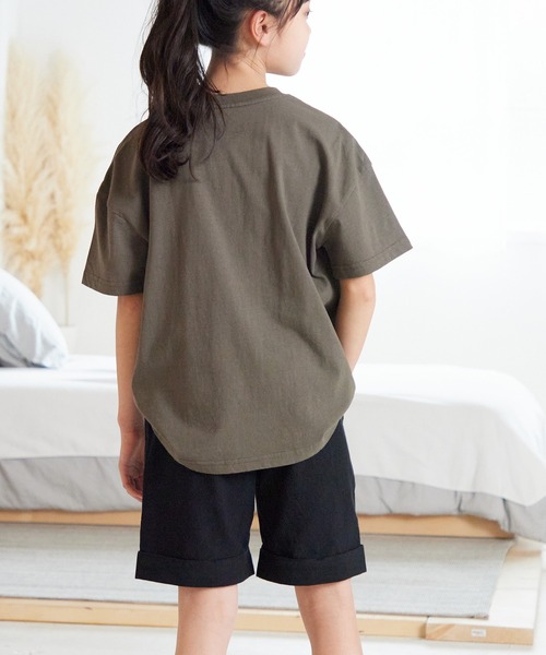 OMNES Another Edition（オムネス アナザーエディション）の「キッズ製品染めコットンイージーパンツ（その他パンツ・キッズ・モカ/カーキ/ミント/ブラック/ベージュ・120/100/130/110/140）」の8枚目の写真