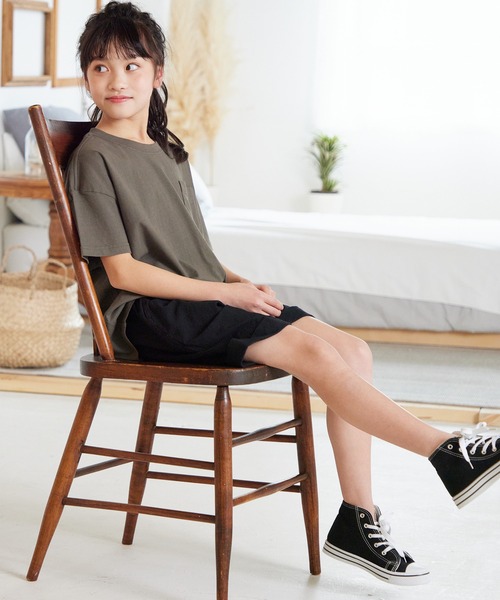 OMNES Another Edition（オムネス アナザーエディション）の「キッズ製品染めコットンイージーパンツ（その他パンツ・キッズ・モカ/カーキ/ミント/ブラック/ベージュ・120/100/130/110/140）」の9枚目の写真