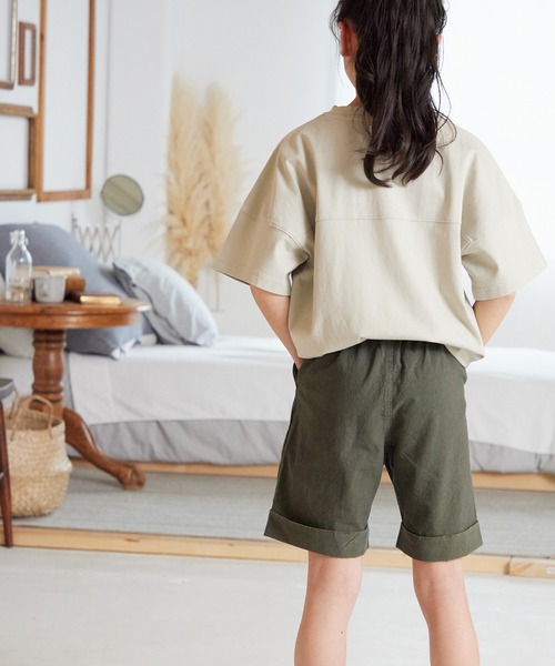 OMNES Another Edition（オムネス アナザーエディション）の「キッズ製品染めコットンイージーパンツ（その他パンツ・キッズ・モカ/カーキ/ミント/ブラック/ベージュ・120/100/130/110/140）」の16枚目の写真