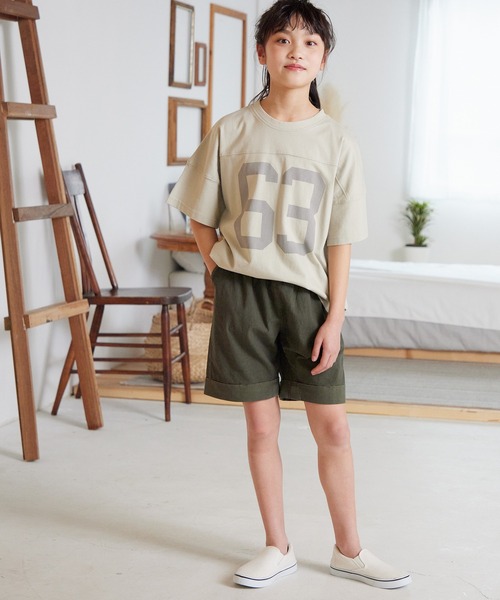 OMNES Another Edition（オムネス アナザーエディション）の「キッズ製品染めコットンイージーパンツ（その他パンツ・キッズ・モカ/カーキ/ミント/ブラック/ベージュ・120/100/130/110/140）」の17枚目の写真