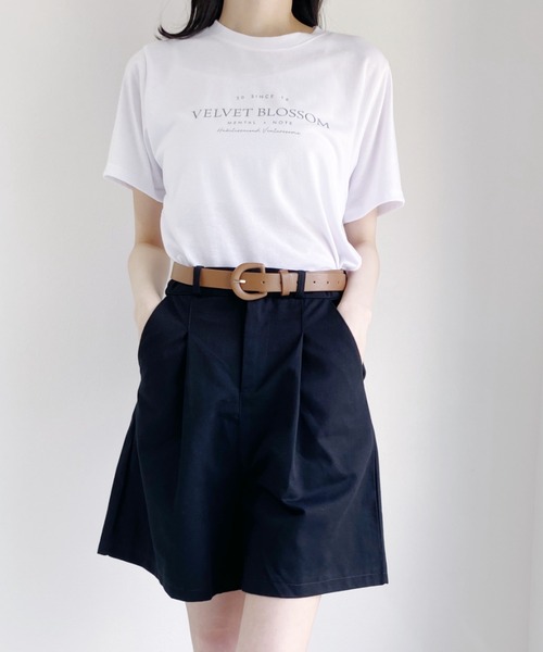 CLEA(クレア)の「ベルト付タックハーフパンツ(その他パンツ・レディース・ホワイト/ベージュ/ブラック・FREE)」の16枚目の写真