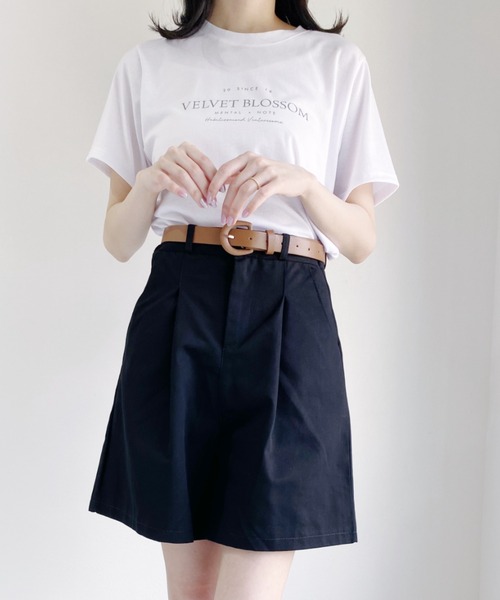 CLEA(クレア)の「ベルト付タックハーフパンツ(その他パンツ・レディース・ホワイト/ベージュ/ブラック・FREE)」の17枚目の写真