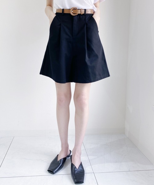 CLEA(クレア)の「ベルト付タックハーフパンツ(その他パンツ・レディース・ホワイト/ベージュ/ブラック・FREE)」の19枚目の写真