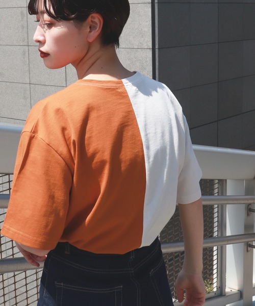 kutir（クティール）の「アレンジカレッジプリントTシャツ（Tシャツ/カットソー・レディース・チャコールグレー/オレンジ/グリーン・FREE）」の17枚目の写真