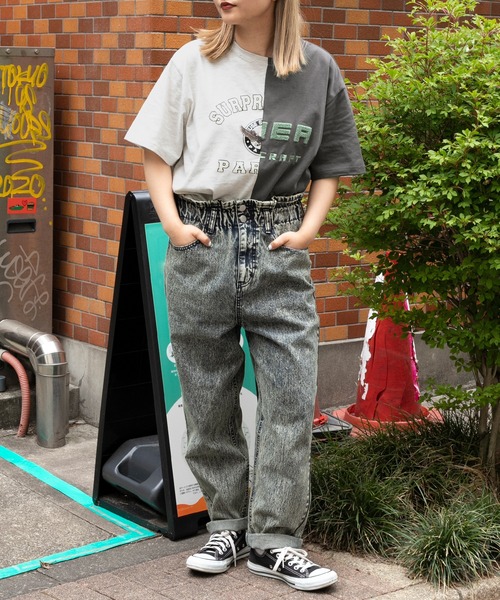 kutir（クティール）の「アレンジカレッジプリントTシャツ（Tシャツ/カットソー・レディース・チャコールグレー/オレンジ/グリーン・FREE）」の14枚目の写真