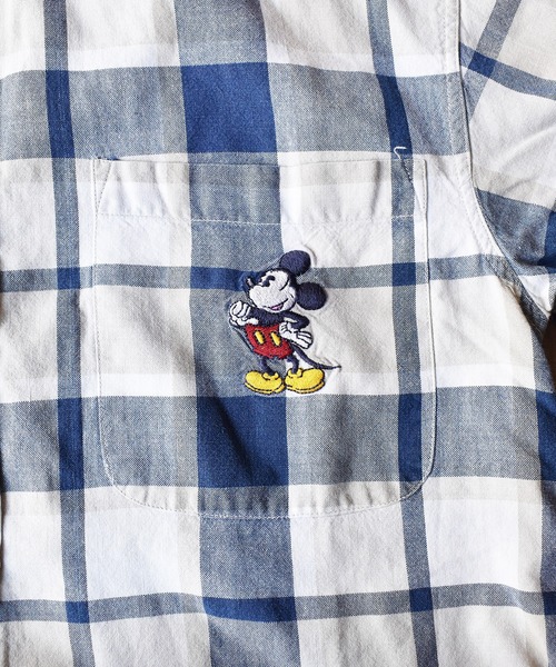 OLDMICKEY （オールドミッキー）の「【ヴィンテージ古着】90's Mickey/ミッキー チェック柄 ハーフスリーブ ボタンダウンシャツ（シャツ/ブラウス・メンズ・ホワイト・SMALL）」の3枚目の写真