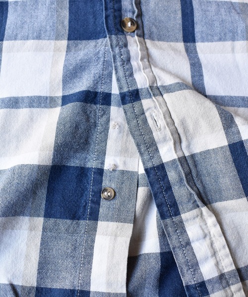 OLDMICKEY （オールドミッキー）の「【ヴィンテージ古着】90's Mickey/ミッキー チェック柄 ハーフスリーブ ボタンダウンシャツ（シャツ/ブラウス・メンズ・ホワイト・SMALL）」の6枚目の写真