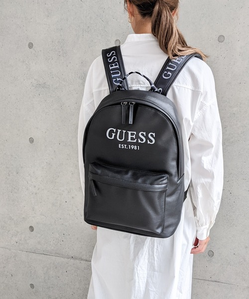 Guess（ゲス）の「GUESS/ゲス　フェイクレザーロゴプリント バックパック（バックパック/リュック・メンズ・ブラック・FREE）」の12枚目の写真