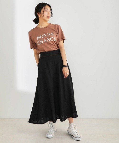 Bou Jeloud（ブージュルード）の「BONNE CHANCE Tシャツ（Tシャツ/カットソー・レディース・ブラック/ベージュ/オフホワイト/キャメル・FREE）」の8枚目の写真