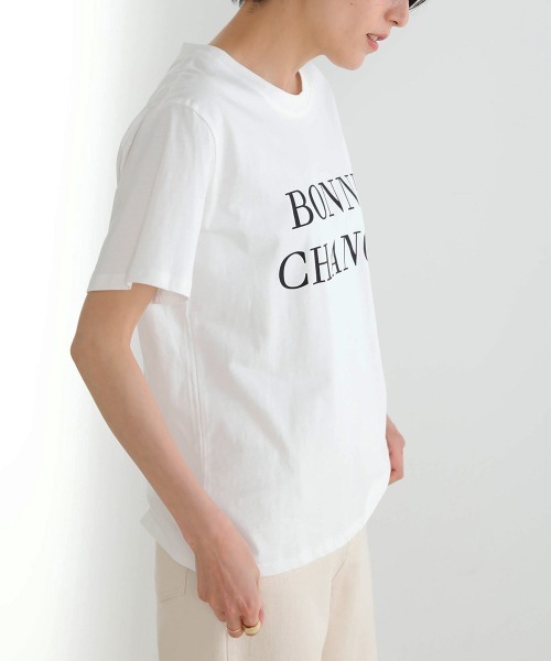 Bou Jeloud（ブージュルード）の「BONNE CHANCE Tシャツ（Tシャツ/カットソー・レディース・ブラック/ベージュ/オフホワイト/キャメル・FREE）」の18枚目の写真