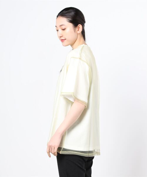 WEGO（ウィゴー）の「WEGO/チュールドッキングロゴT（Tシャツ/カットソー・レディース・グリーン/ブラック/その他1/アニマル・FREE）」の14枚目の写真