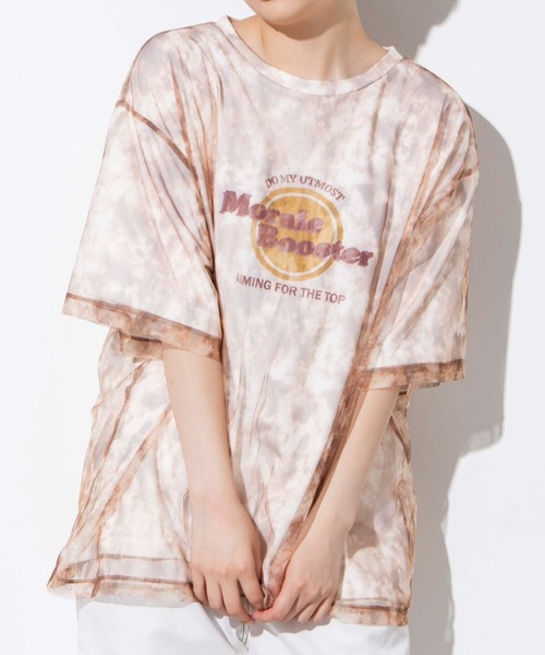 WEGO（ウィゴー）の「WEGO/チュールドッキングロゴT（Tシャツ/カットソー・レディース・グリーン/ブラック/その他1/アニマル・FREE）」の3枚目の写真