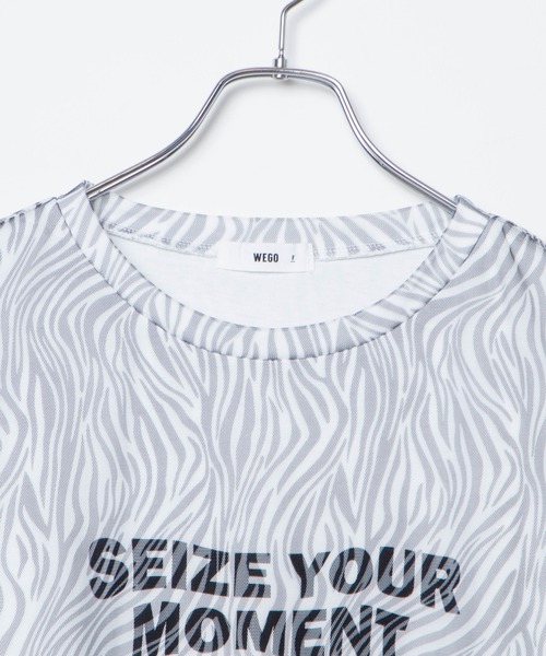 WEGO（ウィゴー）の「WEGO/チュールドッキングロゴT（Tシャツ/カットソー・レディース・グリーン/ブラック/その他1/アニマル・FREE）」の6枚目の写真
