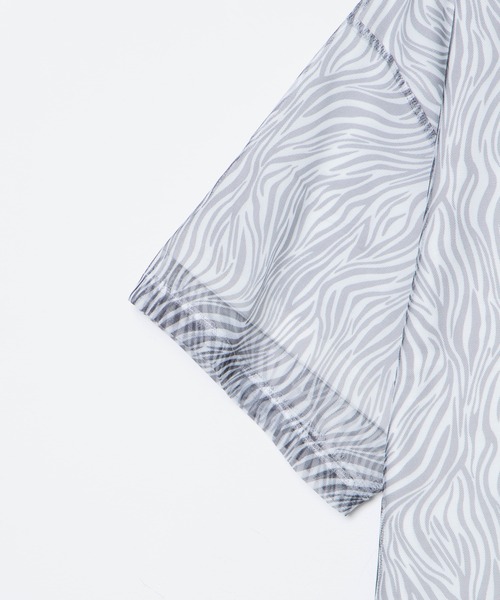 WEGO（ウィゴー）の「WEGO/チュールドッキングロゴT（Tシャツ/カットソー・レディース・グリーン/ブラック/その他1/アニマル・FREE）」の7枚目の写真