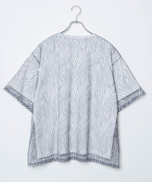 WEGO（ウィゴー）の「WEGO/チュールドッキングロゴT（Tシャツ/カットソー・レディース・グリーン/ブラック/その他1/アニマル・FREE）」の5枚目の写真