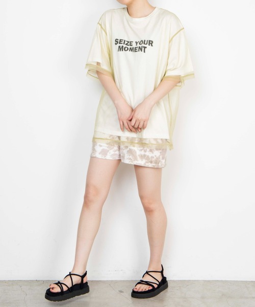 WEGO（ウィゴー）の「WEGO/チュールドッキングロゴT（Tシャツ/カットソー・レディース・グリーン/ブラック/その他1/アニマル・FREE）」の20枚目の写真