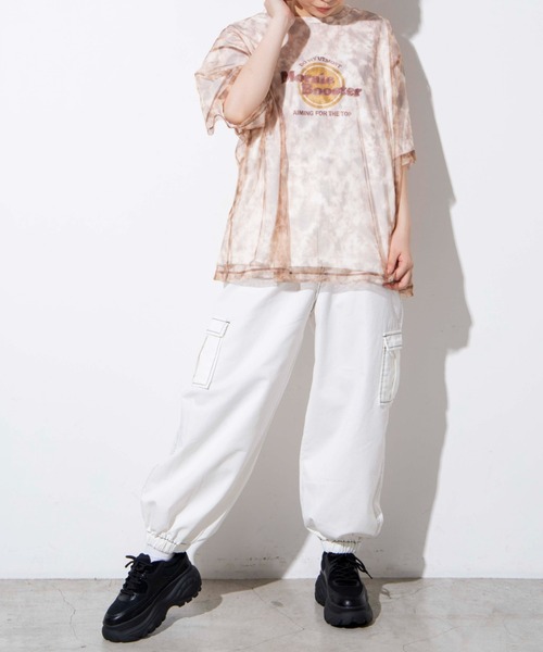 WEGO（ウィゴー）の「WEGO/チュールドッキングロゴT（Tシャツ/カットソー・レディース・グリーン/ブラック/その他1/アニマル・FREE）」の21枚目の写真