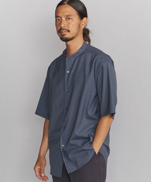 BEAUTY&YOUTH UNITED ARROWS(ビューティーアンドユースユナイテッドアローズ)の「BY T/W ソリッド バンドカラー テーパード シャツ(シャツ/ブラウス・メンズ・ベージュ/コバルトブルー・SMALL/MEDIUM/LARGE/X-LARGE)」の2枚目の写真