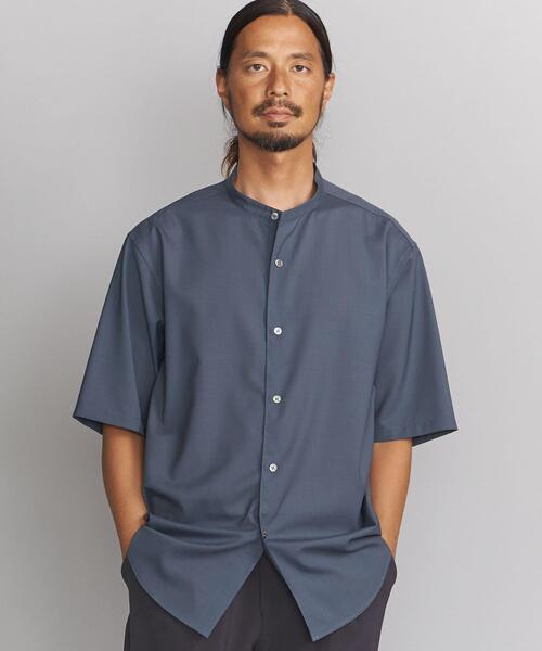 BEAUTY&YOUTH UNITED ARROWS(ビューティーアンドユースユナイテッドアローズ)の「BY T/W ソリッド バンドカラー テーパード シャツ(シャツ/ブラウス・メンズ・ベージュ/コバルトブルー・SMALL/MEDIUM/LARGE/X-LARGE)」の9枚目の写真