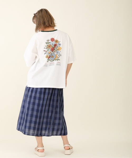 sakishimatokyo(サキシマトーキョー)の「【ZOZO限定】サキシマamp「フラワーロゴプリントリンガーBIGTシャツ」(Tシャツ/カットソー・レディース・ライトブルー/ブラック/オフホワイト/アイボリー・FREE)」の5枚目の写真
