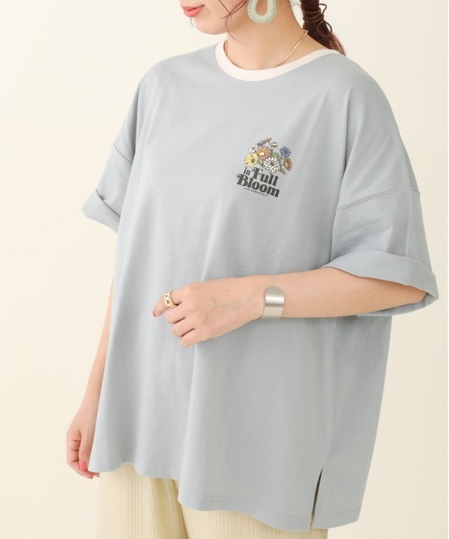 sakishimatokyo(サキシマトーキョー)の「【ZOZO限定】サキシマamp「フラワーロゴプリントリンガーBIGTシャツ」(Tシャツ/カットソー・レディース・ライトブルー/ブラック/オフホワイト/アイボリー・FREE)」の12枚目の写真