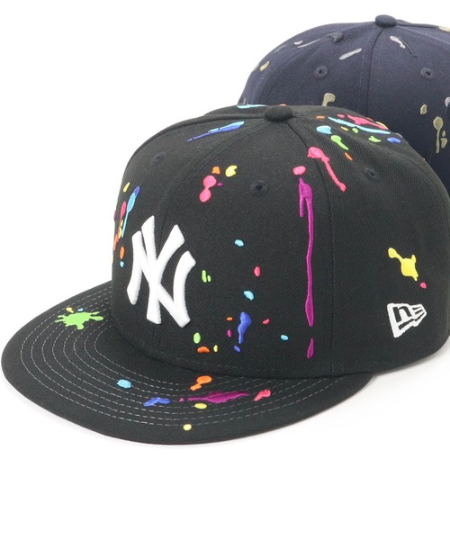 NEW ERA（ニューエラ）の「ニューエラ キャップ ニューヨークヤンキース スプラッシュ（キャップ・メンズ・ブラック/ネイビー・M/L）」の2枚目の写真