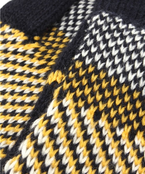 HYSTERIC GLAMOUR（ヒステリックグラマー）の「H COLLEGE SMART PHONE対応ニットグローブ（手袋・メンズ・グリーン/ブルー/ネイビー・FREE）」の7枚目の写真