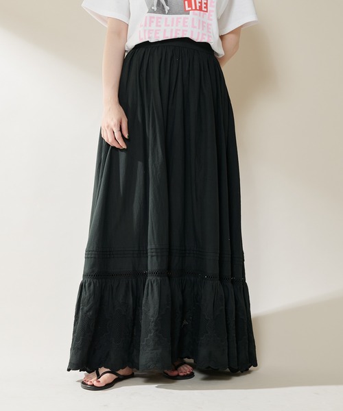 SHENERY（シーナリー）の「ヴィンテージライクレーススカート（スカート・レディース・ホワイト/ブラック・FREE）」の15枚目の写真