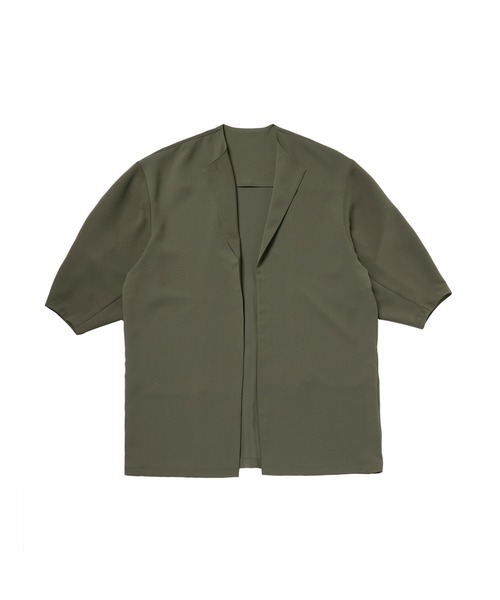 N.HOOLYWOOD(N.ハリウッド)の「COLLARLESS COAT(ノーカラーコート・メンズ・カーキ/ブラック/チャコール・40/38/36)」の1枚目の写真