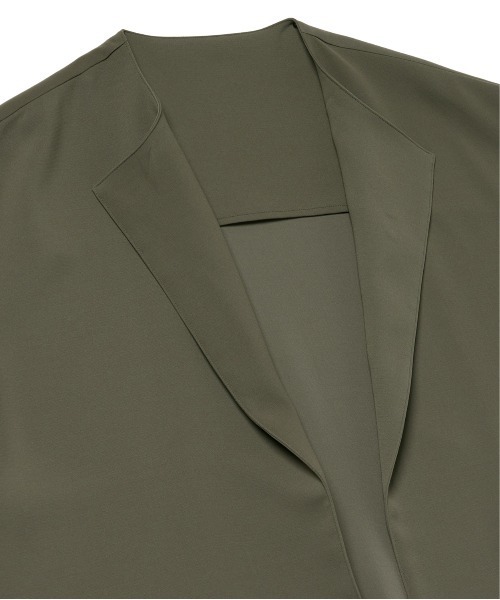 N.HOOLYWOOD(N.ハリウッド)の「COLLARLESS COAT(ノーカラーコート・メンズ・カーキ/ブラック/チャコール・40/38/36)」の12枚目の写真
