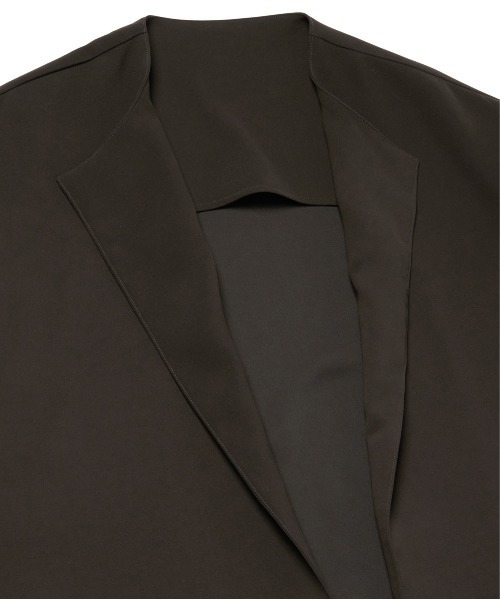 N.HOOLYWOOD(N.ハリウッド)の「COLLARLESS COAT(ノーカラーコート・メンズ・カーキ/ブラック/チャコール・40/38/36)」の8枚目の写真