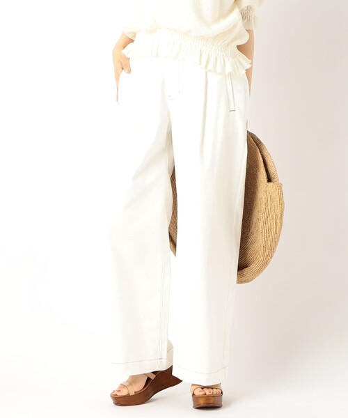 fredy repit（フレディレピ）の「デニムセミワイドパンツ（デニムパンツ・レディース・オフホワイト/ライトブルー/ネイビー・36/38）」の11枚目の写真