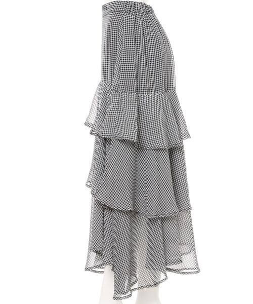 Allamanda(アラマンダ)の「イレヘム/ティアードスカート(スカート・レディース・ブラック/ピンク/アイボリー/グレー/その他3・M)」の7枚目の写真