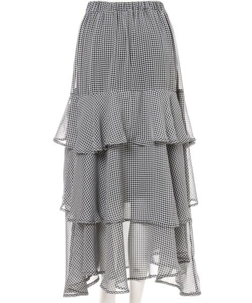 Allamanda(アラマンダ)の「イレヘム/ティアードスカート(スカート・レディース・ブラック/ピンク/アイボリー/グレー/その他3・M)」の8枚目の写真