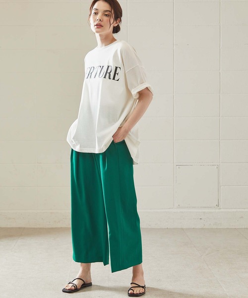 OUVRAGE CLASSE（ウヴラージュクラス）の「OVERTRUE ロゴＴ（Tシャツ/カットソー・レディース・チャコールグレー/オフホワイト・FREE）」の14枚目の写真