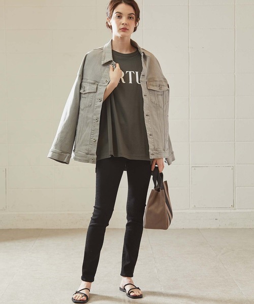 OUVRAGE CLASSE（ウヴラージュクラス）の「OVERTRUE ロゴＴ（Tシャツ/カットソー・レディース・チャコールグレー/オフホワイト・FREE）」の18枚目の写真