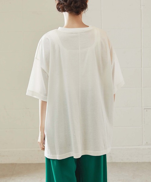 OUVRAGE CLASSE（ウヴラージュクラス）の「OVERTRUE ロゴＴ（Tシャツ/カットソー・レディース・チャコールグレー/オフホワイト・FREE）」の21枚目の写真